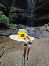 Load image into Gallery viewer, Handmade Guatemalan Palm Hat with Earthtone Brim