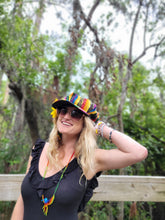 Load image into Gallery viewer, Rainbow Rasta NewsBoy Hat