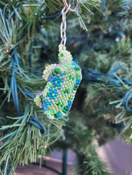 Beaded Turtle Keychain