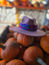 Load image into Gallery viewer, Wide Brimed Fall Lavendar Fedora