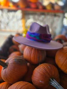 Wide Brimed Fall Lavendar Fedora
