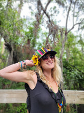 Load image into Gallery viewer, Rainbow Rasta NewsBoy Hat