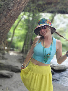 Tropical Navy Bucket Hat