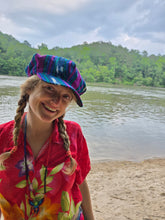 Load image into Gallery viewer, Purple Newsboy Rasta Hat