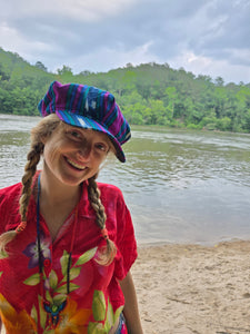 Purple Newsboy Rasta Hat