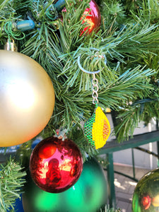 Beaded Avocado Keychain
