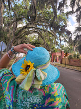 Load image into Gallery viewer, Turquoise Sunhat