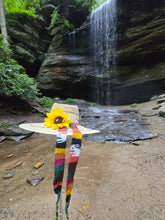 Load image into Gallery viewer, Handmade Guatemalan Palm Hat with Earthtone Brim