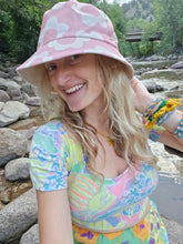 Load image into Gallery viewer, Baby Pink Flower Power Bucket hat