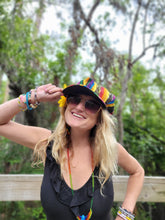 Load image into Gallery viewer, Rainbow Rasta NewsBoy Hat