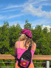 Load image into Gallery viewer, Black Guatemalan Embroidered Shoulder Bag