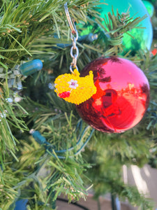Beaded Duck Key Chain