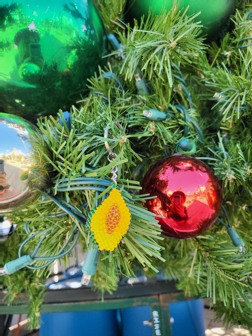 Beaded Avocado Keychain