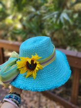 Load image into Gallery viewer, Turquoise Sunhat