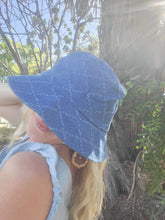 Load image into Gallery viewer, Diamond Patch Denim Bucket Hat