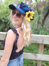 Load image into Gallery viewer, Black and Blue Rasta Newsboy Hat