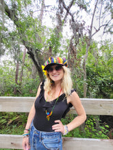 Load image into Gallery viewer, Rainbow Rasta NewsBoy Hat