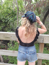 Load image into Gallery viewer, Black Blue Turquoise N Red Rasta Newsboy Hat