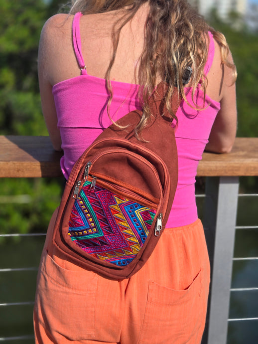 Tribal Print Guatemalan Embroidered Shoulder bag