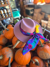 Load image into Gallery viewer, Wide Brimed Fall Lavendar Fedora