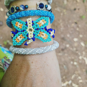 Handbeaded Guatemala Butterfly Bracelet