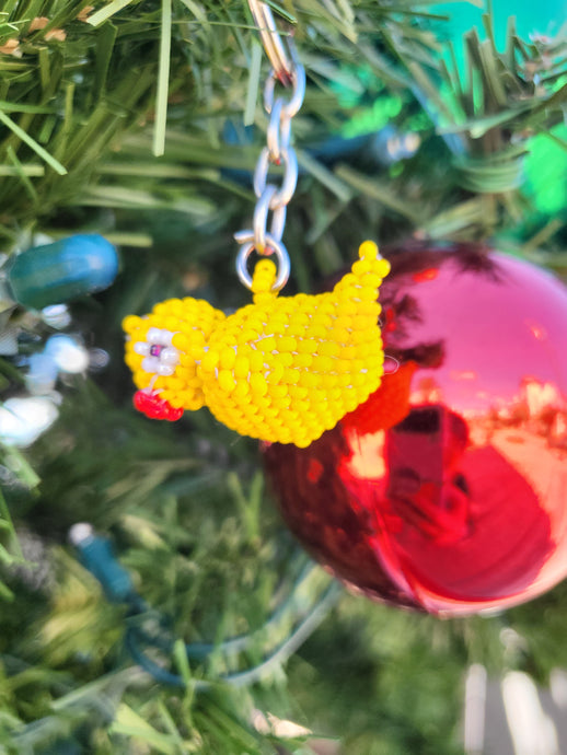 Beaded Duck Key Chain