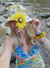 Load image into Gallery viewer, Yellow Flower Power Bucket Hat
