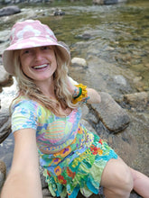 Load image into Gallery viewer, Baby Pink Flower Power Bucket hat