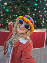 Load image into Gallery viewer, Chevron Crochet Rainbow Star Crochet Bucket Hat