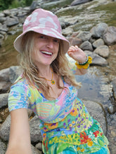 Load image into Gallery viewer, Baby Pink Flower Power Bucket hat