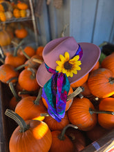 Load image into Gallery viewer, Wide Brimed Fall Lavendar Fedora