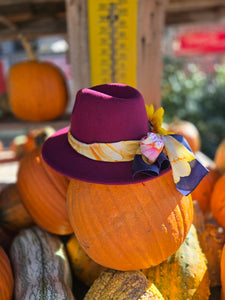 Burgundy Fall Fedora