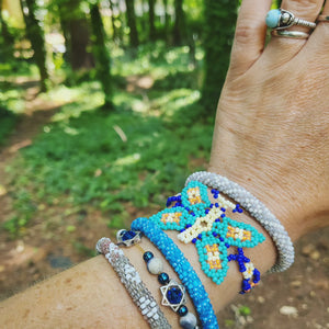 Handbeaded Guatemala Butterfly Bracelet