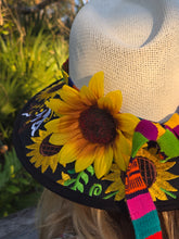 Load image into Gallery viewer, Guatemalan Embroidered Sunflower Sunhat