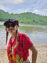 Load image into Gallery viewer, Earth Tone Rainbow Guatemalan Rasta Newsboy Cap