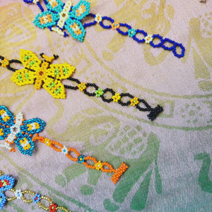 Handbeaded Guatemala Butterfly Bracelet