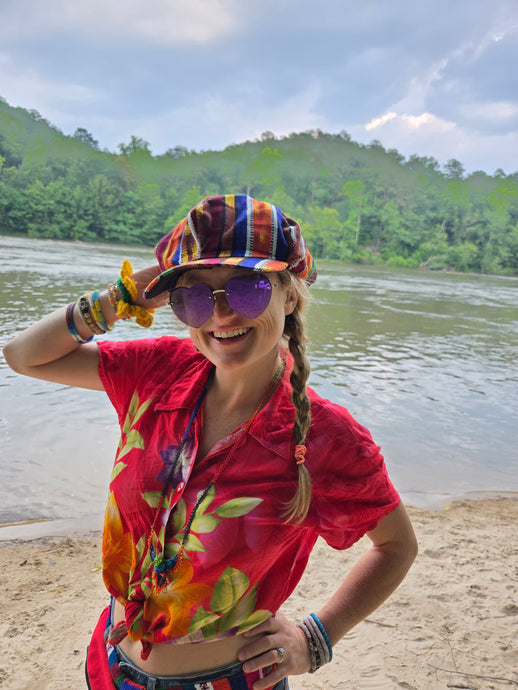 Rasta Tribal Rainbow Newboy Cap