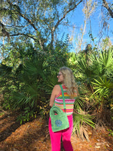 Load image into Gallery viewer, Green Mandala Patch Courdory Handbag