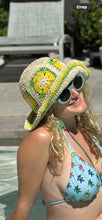 Load image into Gallery viewer, Yellow Flower Straw Bucket Hat