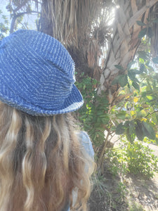Stripped Denim Bucket Hat