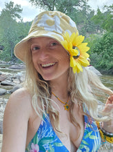 Load image into Gallery viewer, Yellow Flower Power Bucket Hat