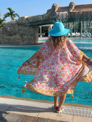 Pastel Pink Garden Kimono