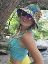 Load image into Gallery viewer, Tropical Navy Bucket Hat