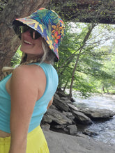 Load image into Gallery viewer, Tropical Navy Bucket Hat
