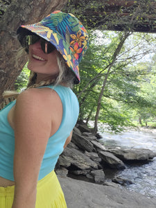 Tropical Navy Bucket Hat
