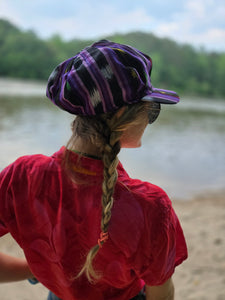 Purple and Black Guatemalan Rasta Newboy Cap