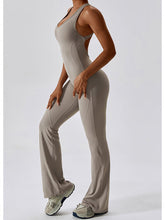 Load image into Gallery viewer, Cutout Wide Strap Bootcut Active Jumpsuit