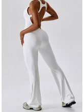 Load image into Gallery viewer, Cutout Wide Strap Bootcut Active Jumpsuit