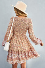 Load image into Gallery viewer, Bohemian V-Neck Balloon Sleeve Dress