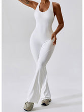 Load image into Gallery viewer, Cutout Wide Strap Bootcut Active Jumpsuit
